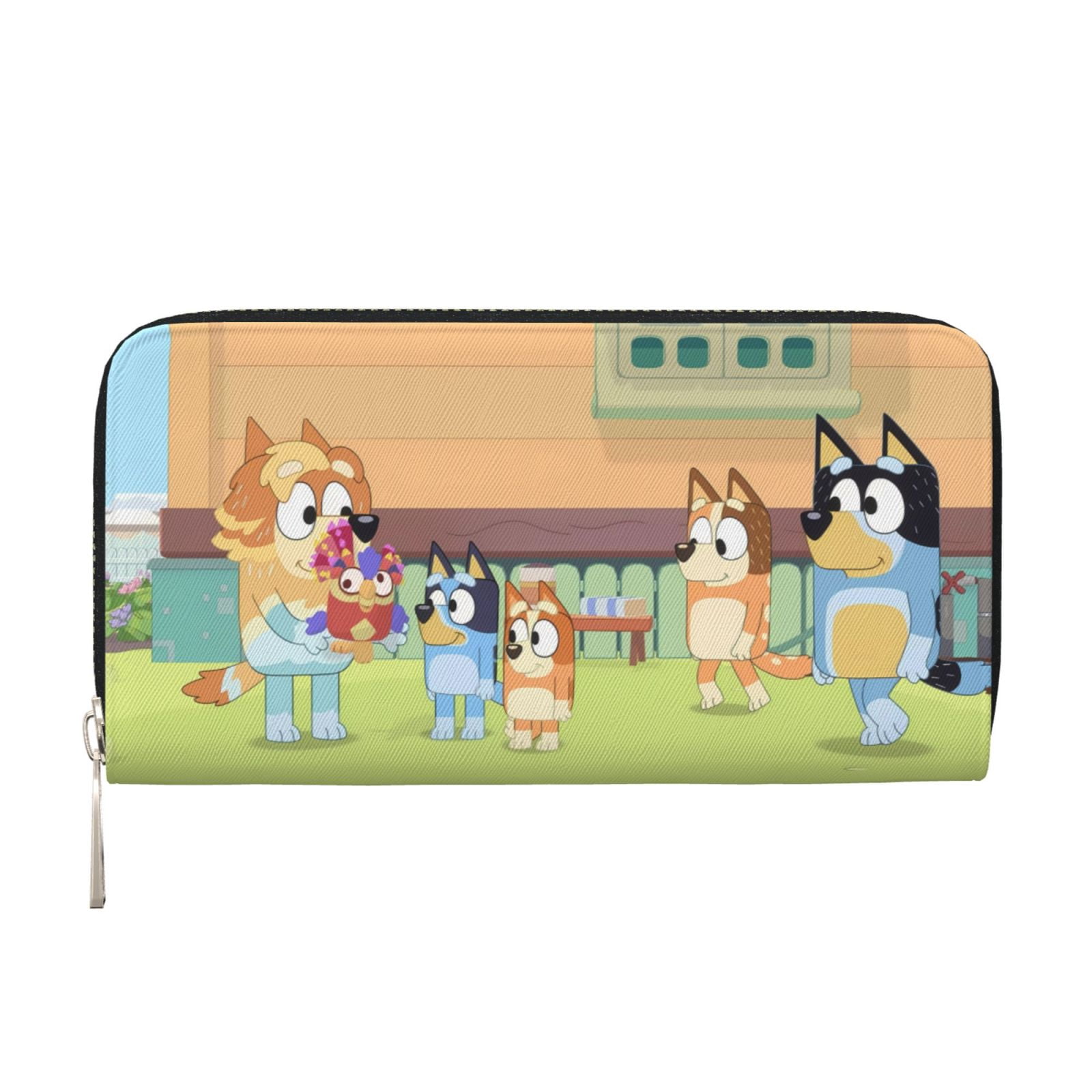 Rozeui Bluey for Leather Long Zipper Pouch Wallet for Men and Wome ...