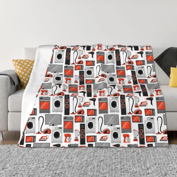 Rozeui Modern Life for Flannel Blanket, Soft Fuzzy Plush King Blanket for Winter, Thick and Warm All-Season Bed Throw-40"x30"