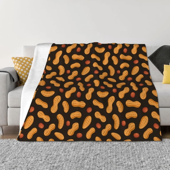 Rozeui Peanuts5 for Flannel Blanket, Soft Fuzzy Plush King Blanket for Winter, Thick and Warm All-Season Bed Throw-40"x30"