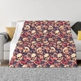 thumbnail image 1 of Rozeui Skull rock record artist for Flannel Blanket, Soft Fuzzy Plush King Blanket for Winter, Thick and Warm All-Season Bed Throw-40"x30", 1 of 6