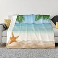 thumbnail image 1 of Rozeui Starfish in Beach for Flannel Blanket, Soft Fuzzy Plush King Blanket for Winter, Thick and Warm All-Season Bed Throw-40"x30", 1 of 5
