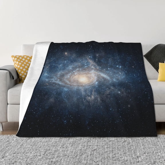 Rozeui The Galaxy for Flannel Blanket, Soft Fuzzy Plush King Blanket for Winter, Thick and Warm All-Season Bed Throw-40"x30"