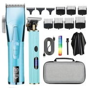 Rechargeable Hair Clippers for Men, Cordless Electric Hair Cutting Kit, Barber Trimmers with Guards