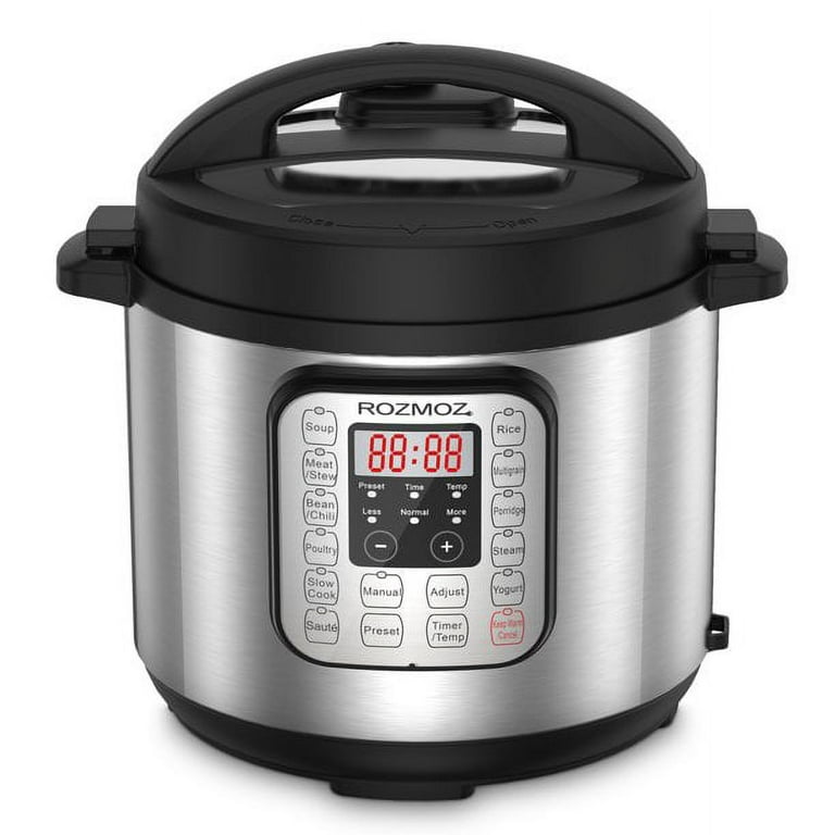Rozmoz 6 Quart Pressure Cooker 11-In-1 Digital Stainless Steel Electric Pressure  Cooker RP30 