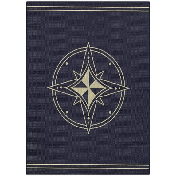 Rozsa Nautical Compass Area Rug