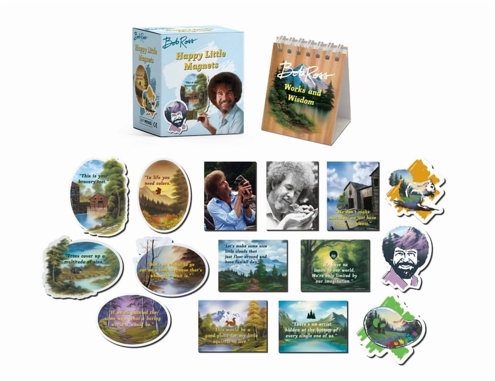 Running Press Mini Edition, Bob Ross Happy Little Magnet Set
