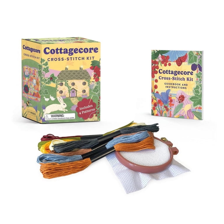 Sosae Caetano Rp Minis Cottagecore Cross-Stitch Kit with 4