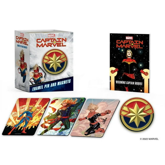 Rp Minis Marvel: Captain Marvel Enamel Pin and Magnets, (Paperback)