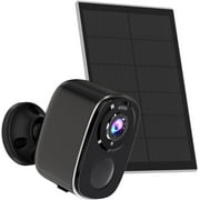 Rraycom Security Cameras Wireless Outdoor with Solar Panel,5MP Battery Powered WiFi Surveillance Camera with Spotlight, AI Motion Detection, Siren, Color Night Vision,2-Way Talk, IP66 Waterproof