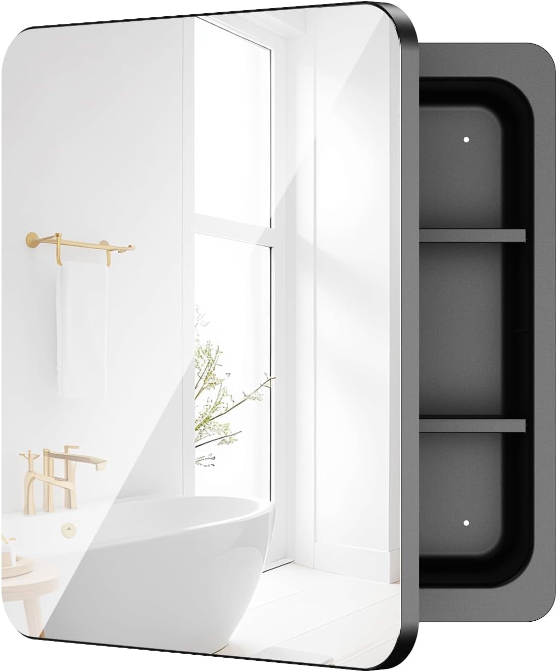 Rresyet 18" x 20" Bathroom Medicine Cabinet with Mirror Door ...