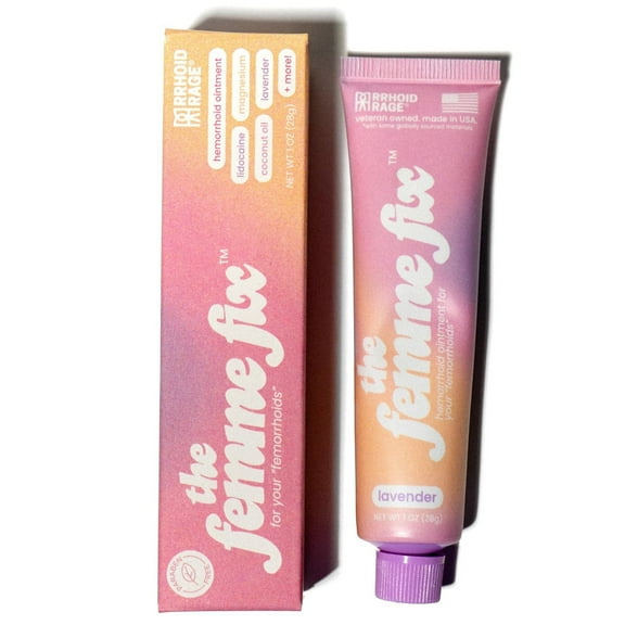 The Femme Fix Hemorrhoid Cream for Women – Lidocaine & Lavender Formula – Comfort Support for Postpartum & Pregnancy Use