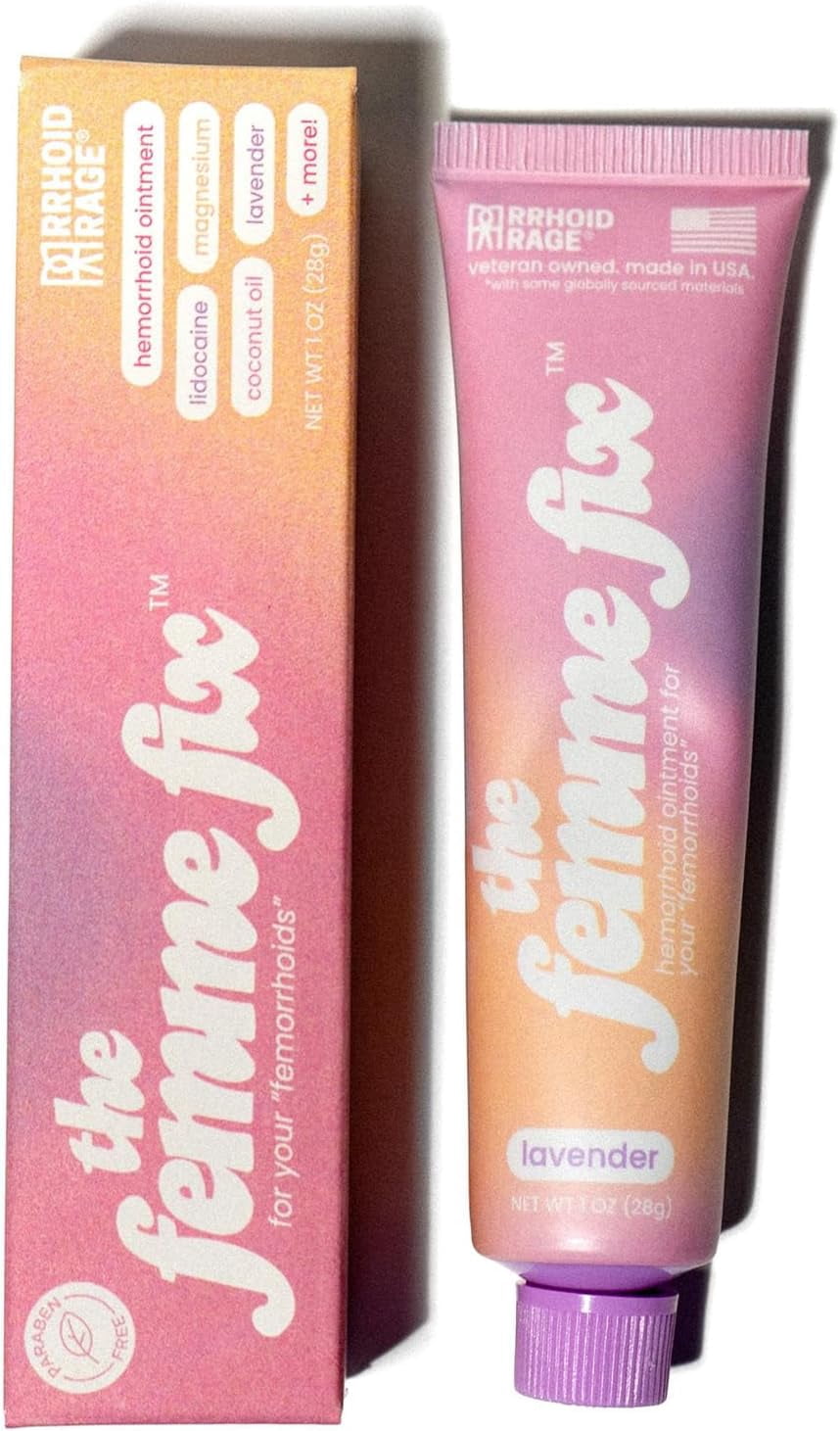 Femme Fix Hemorrhoid Cream for Women, Lidocaine 4%, Postpartum & Pregnancy Relief
