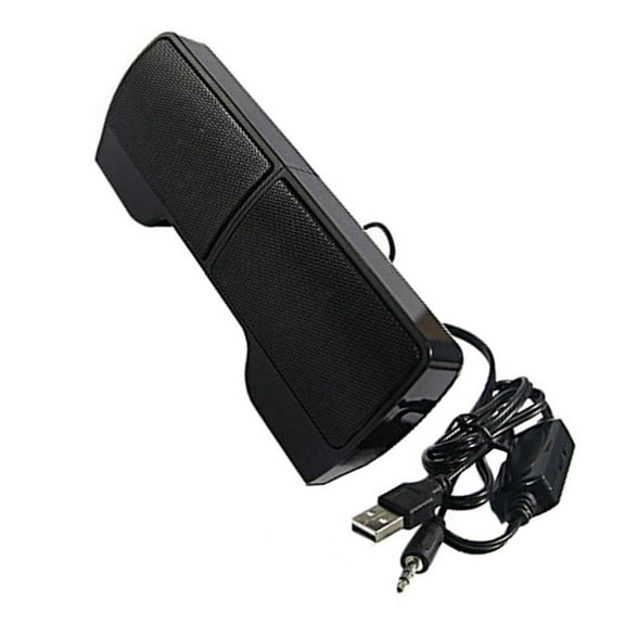 Rrouserry 1 Pair Speakers Desktop PC Notebook Music Player Clip-On Computer Loudspeaker