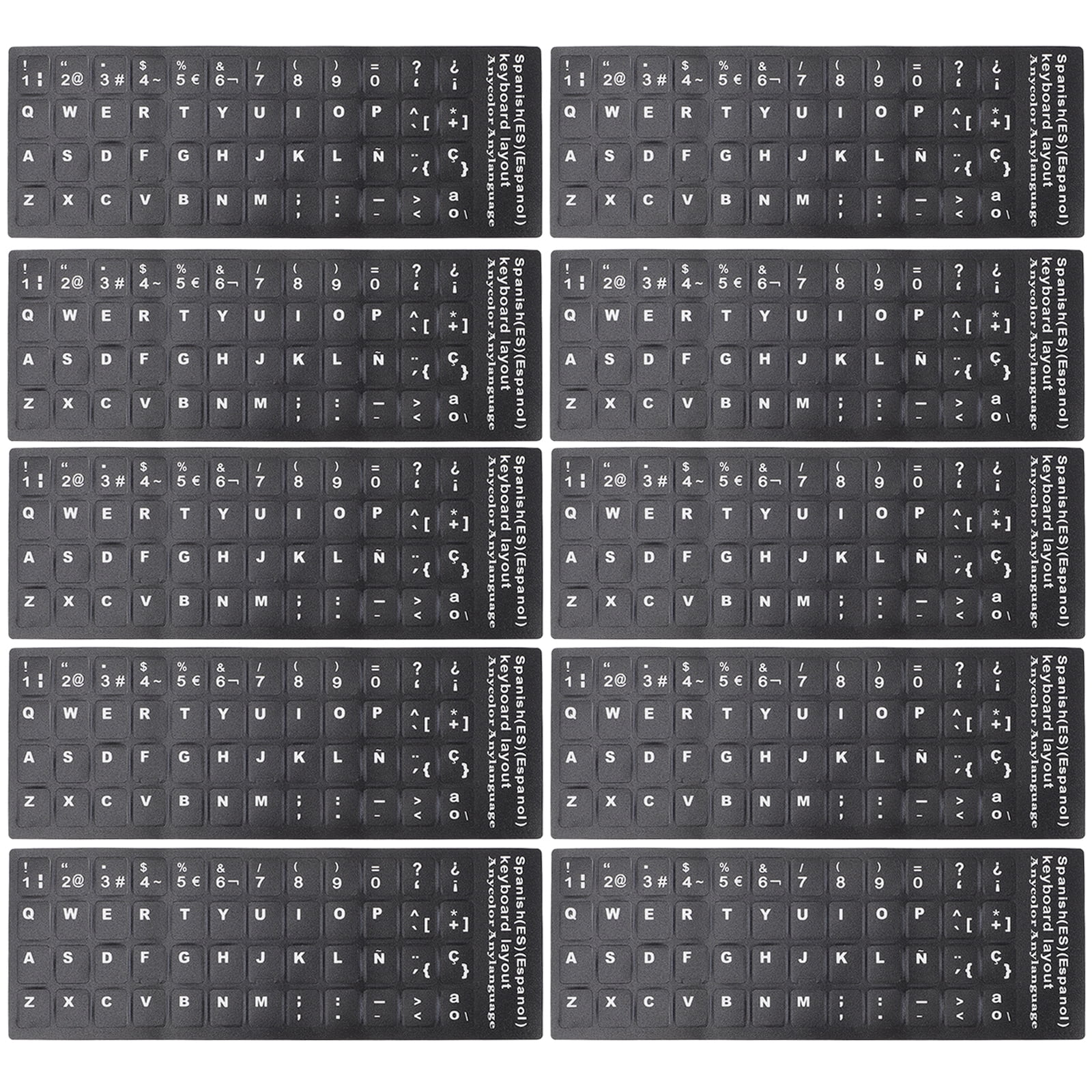 Rrouserry 10 Sheets Computer Keyboard Sticker Laptop Universal Keyboard ...