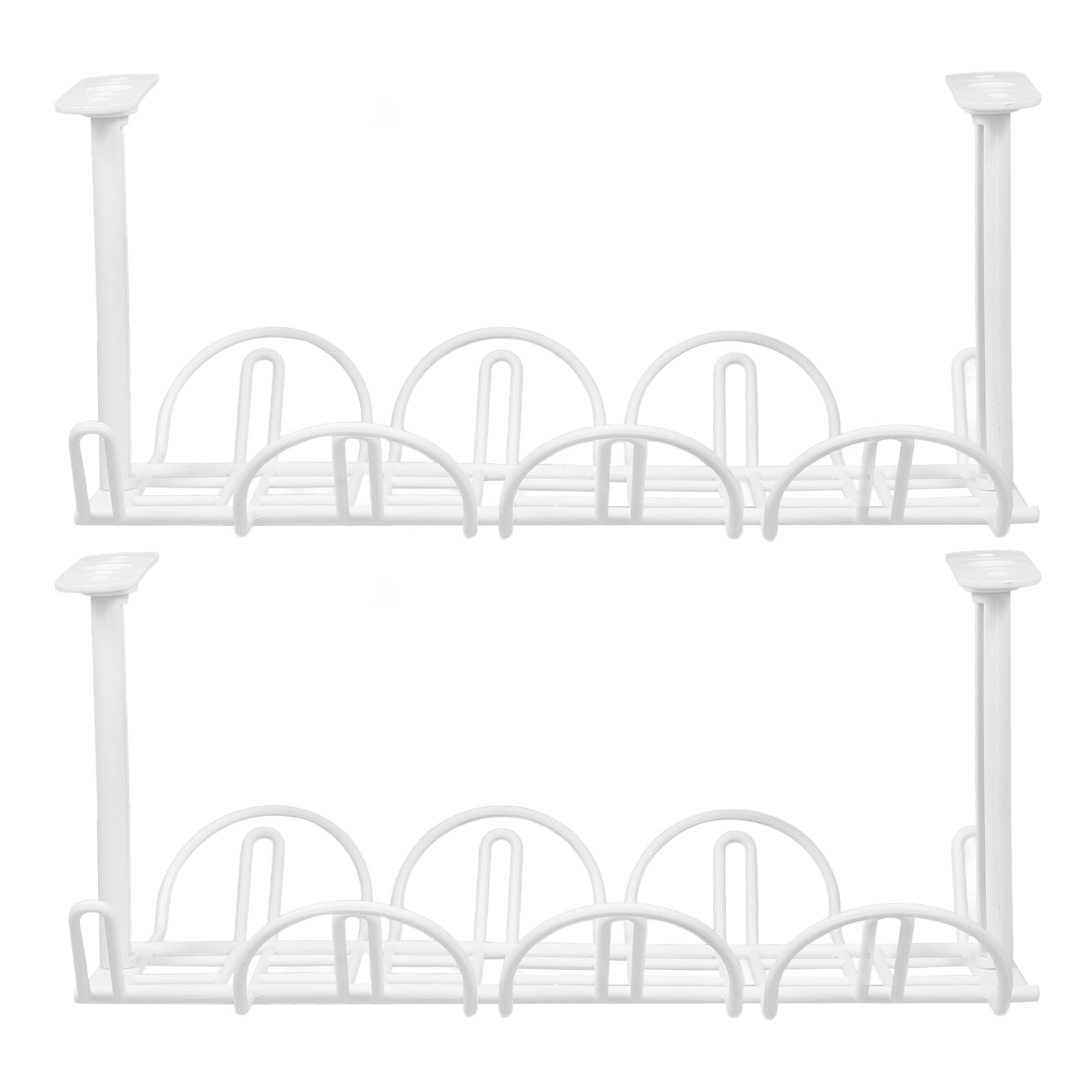 Rrouserry 2 Sets Sturdy Under Desk Wire Racks Cable Management Racks