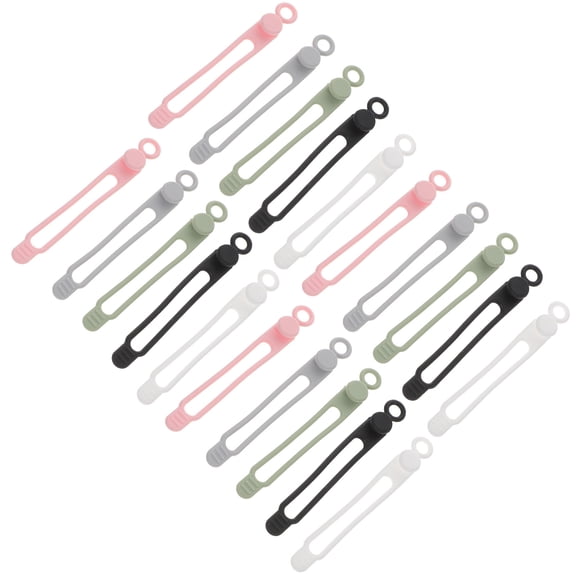 UEETEK Silicone Cable Organizer Wire Organizer White 20Pcs