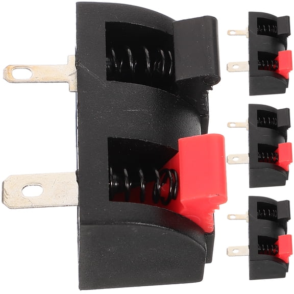 Rrouserry 4pcs Speaker Wire Connector Stereo Speaker Terminal Clip 2-way Speaker Connector