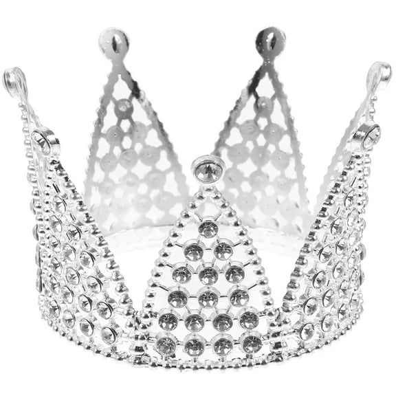 UEETEK Round Bridal Crown Bridal Tiara Rhinestone Crown Alloy 1Pack