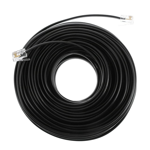 Rrouserry Long Telephone Extension Cord Phone Cable Line Wire 20 Meters