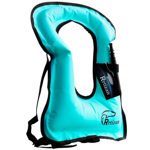 Rrtizan Children Portable Inflatable Jacket Snorkel Vest, Buoyancy Aid Swim Vest for Boys & Girls