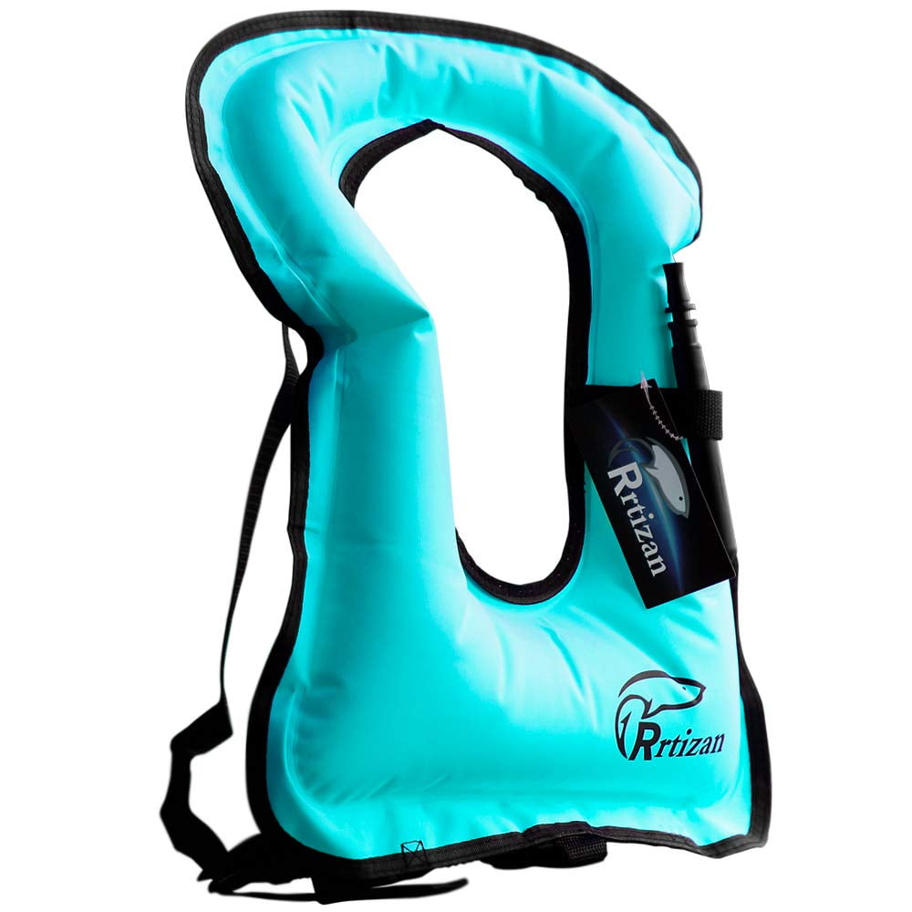 Rrtizan Snorkel Vest, Adults Portable Inflatable Swim Vest Jackets for Snorkeling Swimming