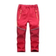thumbnail image 1 of Rrunsv Baby Pants Boys Stretch Cargo Pants Cotton Casual Pants Elastic Waist Multi-Pockets Joggers Red,M, 1 of 4