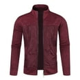 thumbnail image 1 of Rrunsv Big and Tall Mens Rain Jacket Waterproof with Hooded Hiking Coat Lightweight Windbreaker Men'S Sport Coats & Blazers Wine,L, 1 of 4