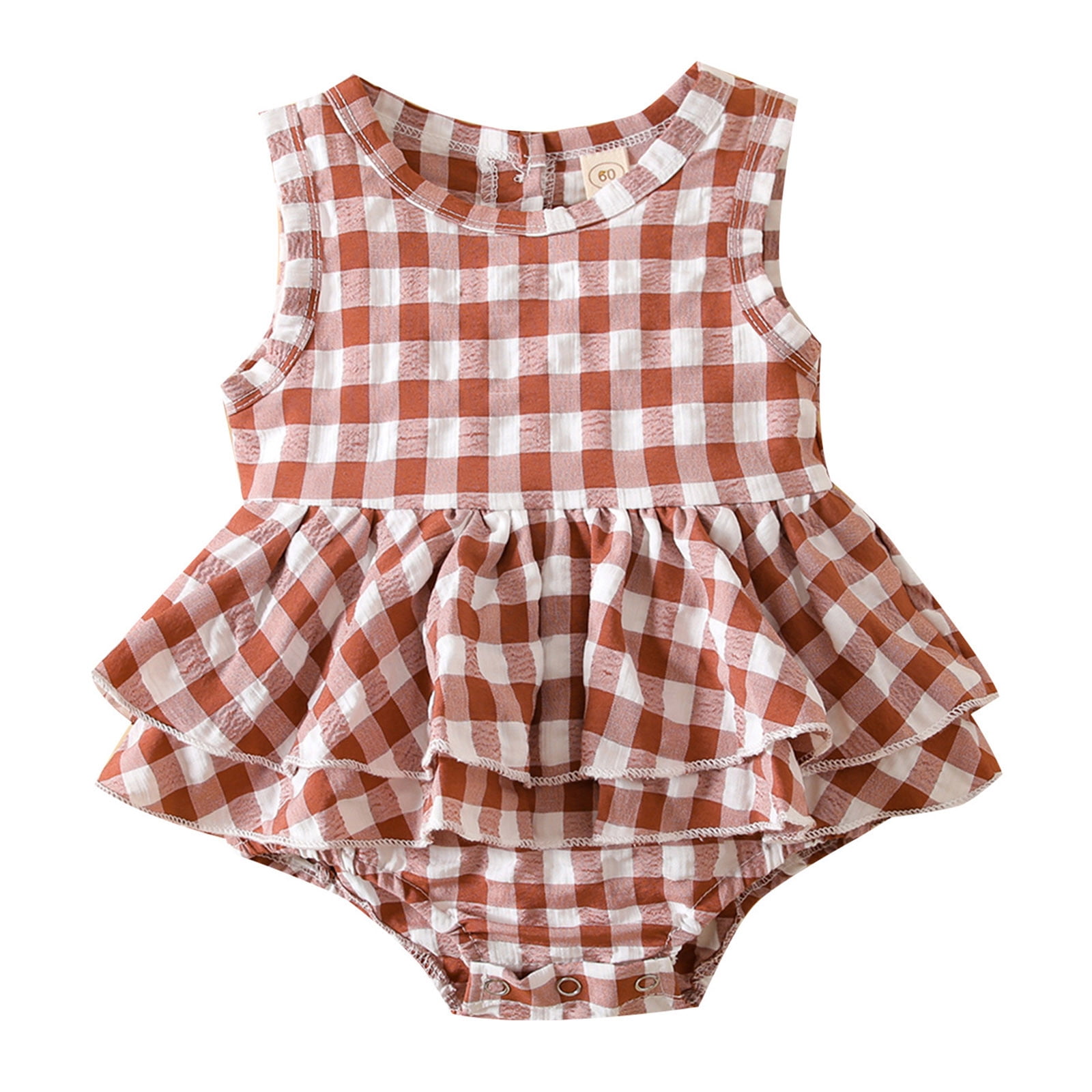Rrunsv Bodysuit for Girls Girl One Piece Romper Baby Girls Ruffle
