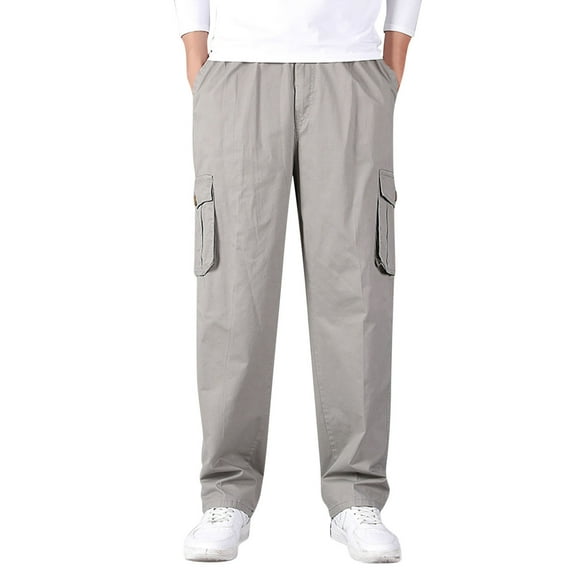 Rrunsv Dress Pants for Men Mens Cargo Pants,Elastic Waist Sweatpants for Men Casual Long Trousers Light Jogger Pants GY2,XL