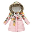 thumbnail image 1 of Rrunsv Girl Winter Outwear Toddler Baby Fall Winter Jacket Warm Outwear Coat Hot Pink,150, 1 of 5