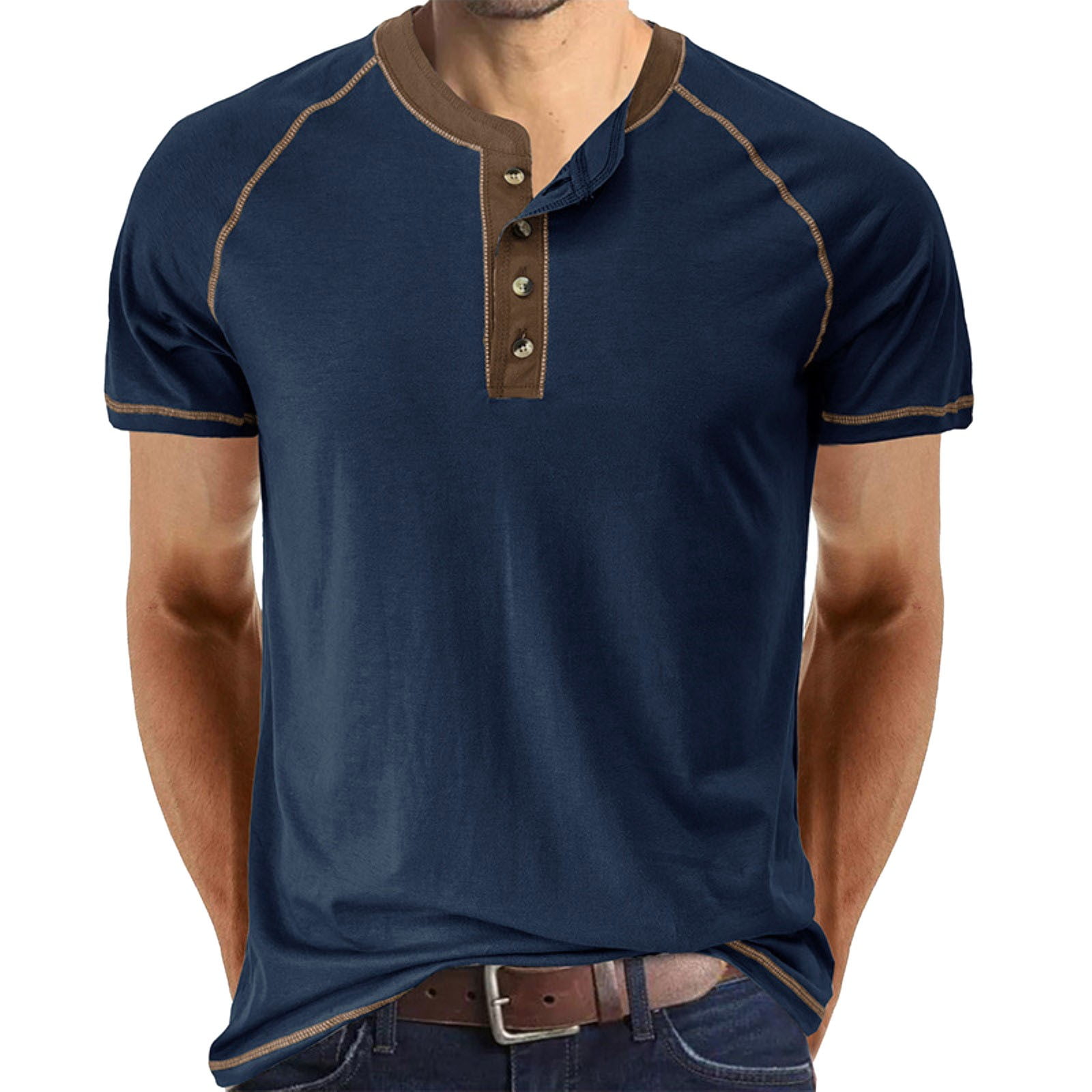 MCEDAR Men's Casual Short Sleeve Shirt - Paisley Printed, Vintage Style, For Summer & Beach Vacations
