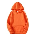 thumbnail image 1 of Rrunsv Hoodies for Mens Pullover Oversized Heavyweight Cotton Fleece Hooded Sweatshirt Couples Streetwear Hoodies Unisex Orange,XL, 1 of 2