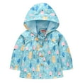 thumbnail image 1 of Rrunsv Jackets for Girl, Windbreaker Zipper Lightweight Kids Girls Winter Coats Light Blue,3-4 T, 1 of 3