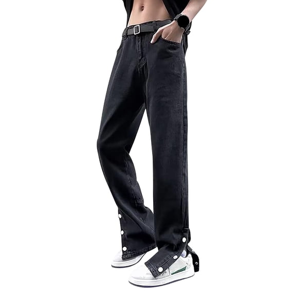 Rrunsv Men Jeans Relaxed Fit Men's Ripped Jeans Slim Fit Skinny Stretch Jeans Pants Black,XL