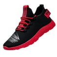 thumbnail image 1 of Rrunsv Men's Black Classic Low Top Work Shoes Canvas Fashion Sneaker With Soft Insole Causal Dress Shoes for Men Comfortable White Sneakers Red,9.5, 1 of 5