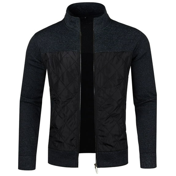 Rrunsv Men's Full Zip Flannel Jackets Shirt Plaid Cotton Hoodies Soft Warm Coat for Men with Hood Mens Lightweight Jackets Black,M