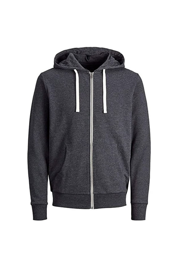 Men's Full Zip Flannel Jackets Shirt Plaid Cotton Hoodies Soft Warm Coat for Men with Hood Summer Jacket Men Dark Gray,M