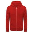 thumbnail image 1 of Rrunsv Men's Heavyweight Full Zip Casual Fashion Fleece Hoodie Sweatshirts for Men Red,XL, 1 of 3
