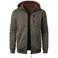 thumbnail image 1 of Rrunsv Men's Hooded Waterproof Jacket Lightweight Rain Jacket Outdoor Casual Sportswear Boys Long Sleeve Shirts Coffee,2XL, 1 of 4