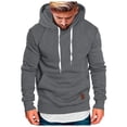 thumbnail image 1 of Rrunsv Men's Hoodies Pullover Lightweight Casual Sweatshirts Jackets Long Sleeve Sport Outdoor Drawstring Hoodie Trendy Clothes Dark Gray,5XL, 1 of 4