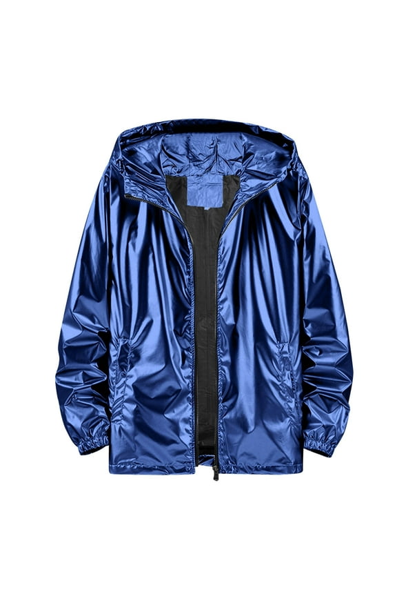 Men's Lightweight Bomber Jacket Causal Fashion Flight Windbreaker Light Jacket(Blue,4XL)