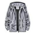 thumbnail image 1 of Rrunsv Men's Lightweight Jackets Casual Windbreaker Stylish Light Golf Full Zip Up Work Dress Business with Zip Pockets Bomber Jackets(Grey,XL), 1 of 4