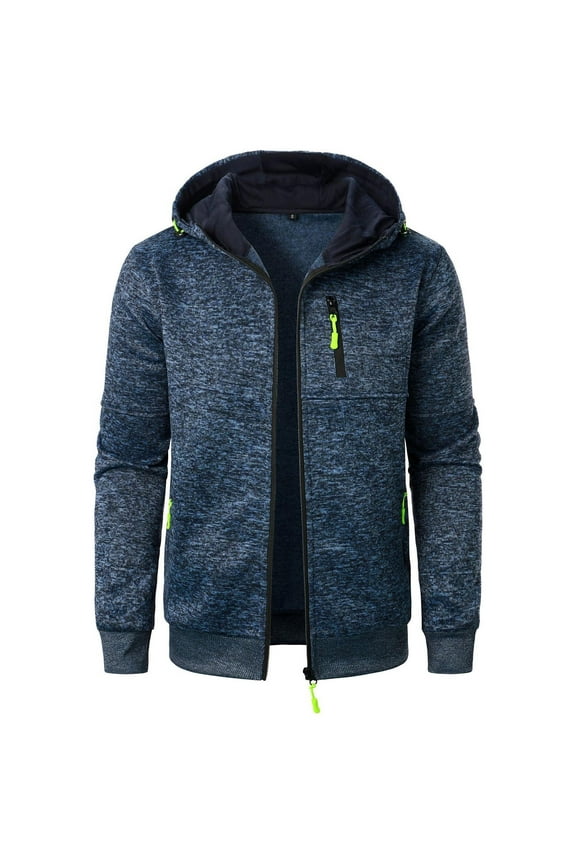 Men's Lightweight Packable Hooded Puffer Jacket Insulated Winter Coat Ski Long Sleeve Shirts for Men Navy,M