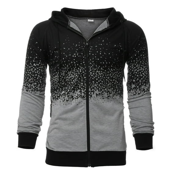 Rrunsv Men's Long Sleeve Quilted Lined Flannel Shirt Jacket with Hood(Grey,4XL)