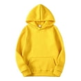 thumbnail image 1 of Rrunsv Men's Loose Fit Heavyweight Zip Up Hoodie Sweatshirt Black Hoodie Yellow,S, 1 of 2