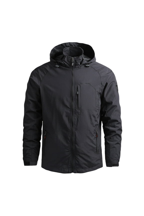 Men's Outdoor Waterproof Soft Shell Hooded Military Tactical Jacket Fall Fashion Black,5XL