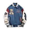 thumbnail image 1 of Rrunsv Men's Signature Trucker Jacket Fleece Jackets for Men(Blue,M), 1 of 1