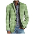 thumbnail image 1 of Rrunsv Men's Stretch Tailored Fit Subtle Pattern Suit Separates-Pants(Green,3XL), 1 of 4