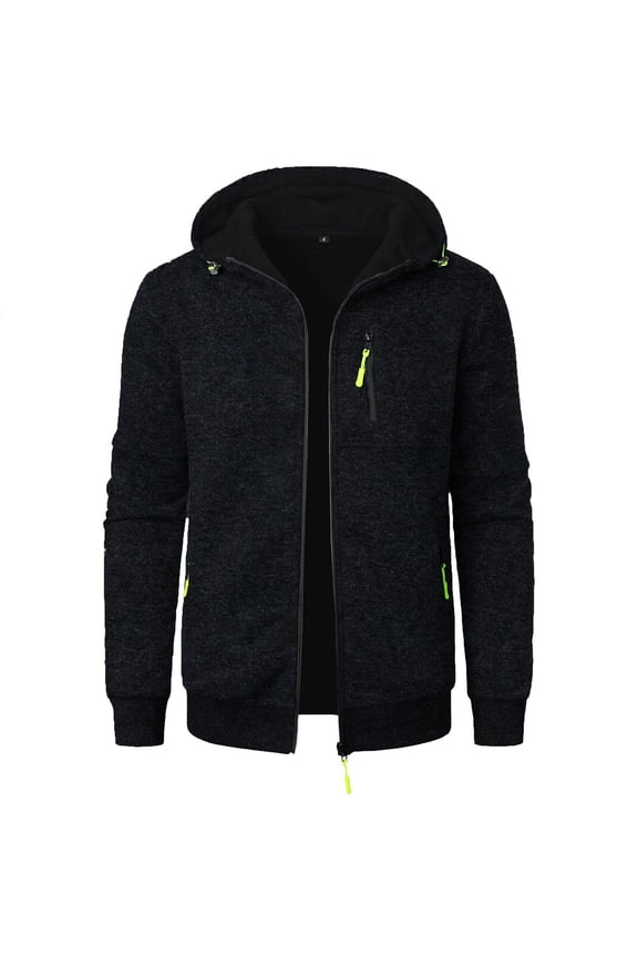 Men's Upf 50+ Light Jacket Zip Up Sun Protection Hoodie Long Sleeve Sun Shirts for Men Hiking Fishing Zip Pockets Long Sleeve Shirts for Men Black,L