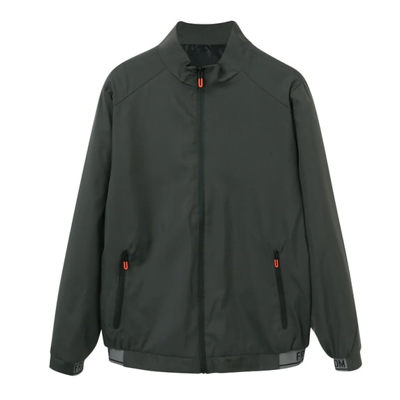 Rrunsv Men's Zip-Front Golf Jacket Zip Up Jackets Fleece Jackets(Grey,2XL)